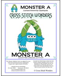 Monster Letter A - Cross Stitch Wonders