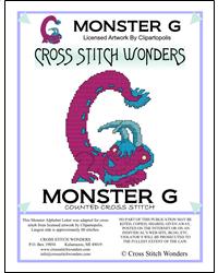 Monster Letter G - Cross Stitch Wonders