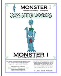 Monster Letter I - Cross Stitch Wonders