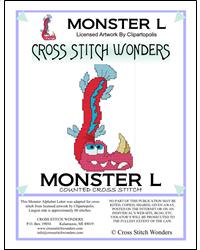 Monster Letter L - Cross Stitch Wonders