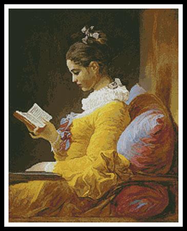 Young Girl Reading - Artecy Cross Stitch