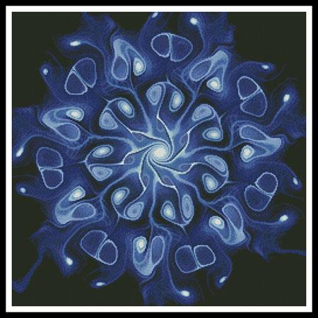 Blue Abstract Flower - Artecy Cross Stitch