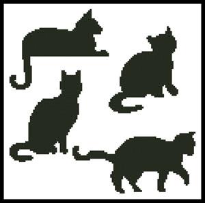 Cat Silhouettes - Artecy Cross Stitch