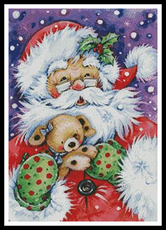 Santa With Puppy - Artecy Cross Stitch