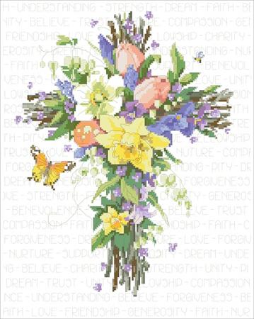 Spring Floral Cross - Kooler Design Studio