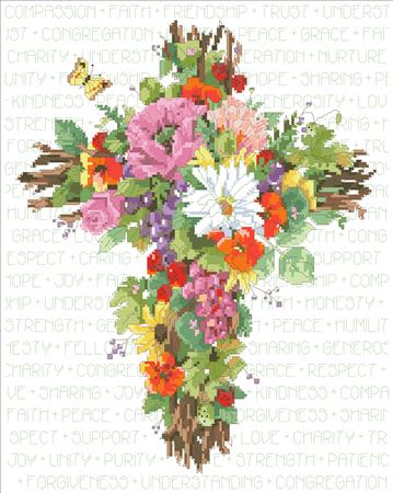 Summer Floral Cross - Kooler Design Studio