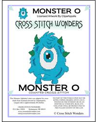 Monster Letter O - Cross Stitch Wonders