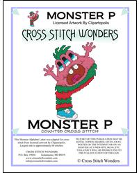 Monster Letter P - Cross Stitch Wonders