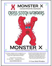 Monster Letter X - Cross Stitch Wonders