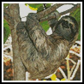 Mini Three Toed Sloth - Artecy Cross Stitch