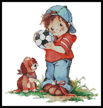 Soccer Boy - Artecy Cross Stitch