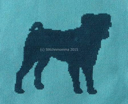 Dog Silhouette: Pug - Stitchnmomma