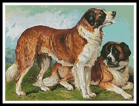 Rough Coated St Bernard - Artecy Cross Stitch