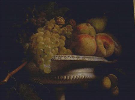 Fruits In An Alabaster Cup - X Squared Cross Stitch