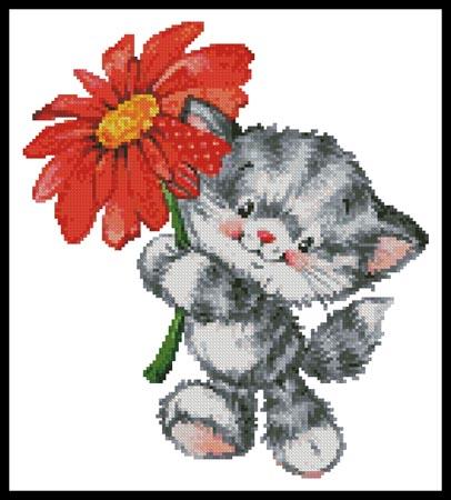 Kitty Flower - Artecy Cross Stitch
