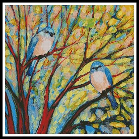 Two Bluebirds - Artecy Cross Stitch