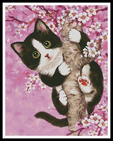 Cherry Blossom Cat - Artecy Cross Stitch