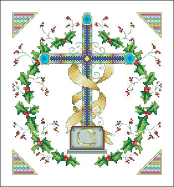 Holly Wreath Cross - Vickery Collection