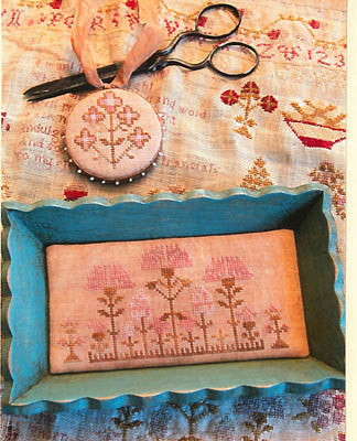 Snippets Of Mary Barres Sampler Small Sewing Tray & Pin Disk - Stacy Nash Primitives