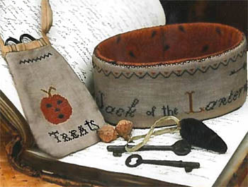 Jack of the Lantern Sewing Basket & Treat Bag - Stacy Nash Primitives