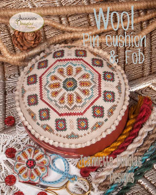 Wool Pincushion & Fob - Jeanette Douglas Designs