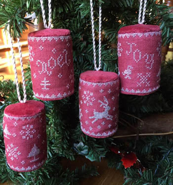 Mini Drums Christmas Ornaments - Dames of the Needle