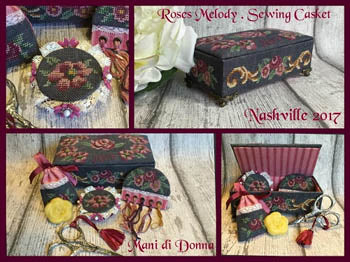 Roses Melody Sewing Casket - Mani Di Donna
