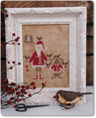Santa and the Little Birds - Madame Chantilly