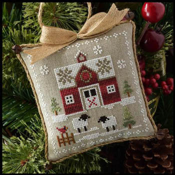 Farmhouse Christmas 1, Little Red Barn - Little House Needleworks