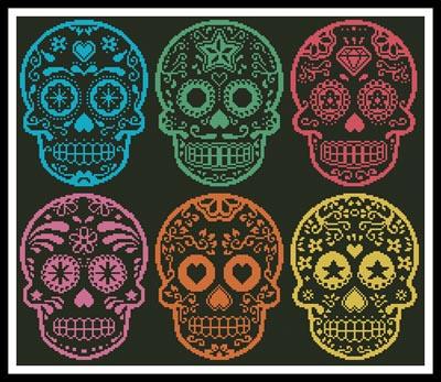 Mexican Sugar Skulls - Artecy Cross Stitch