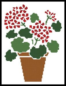 Geranium Pot - Artecy Cross Stitch
