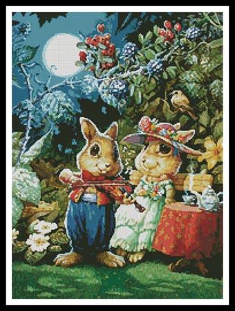 Rabbit Playing The Violin - Artecy Cross Stitch – Half Moon Stitchery