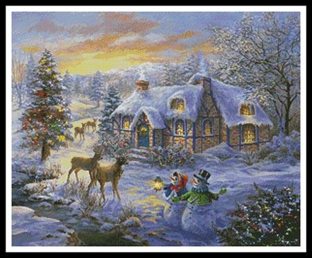 Cottage At Christmas - Artecy Cross Stitch