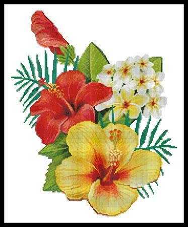 Hibiscus Arrangement 2 - Artecy Cross Stitch