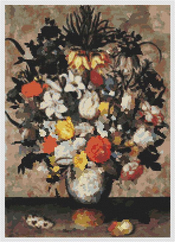 The Elder Flowers In A Chinese Vase - Art of Stitch, The
