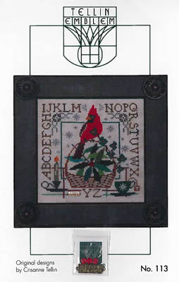 Birdie & Basket Sampler, Winterberry - Tellin Emblem