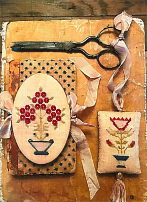 Mary's Garden Needlebook & Fob - Stacy Nash Primitives