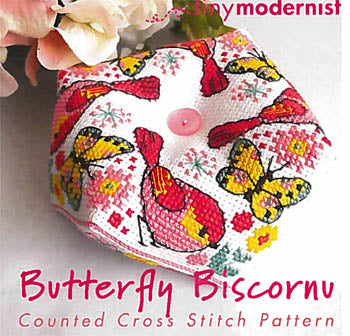 Butterfly Biscornu - Tiny Modernist Inc