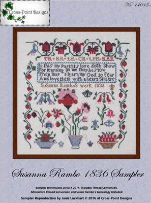 Susanna Rambo 1836 Sampler - Cross-Point Designs