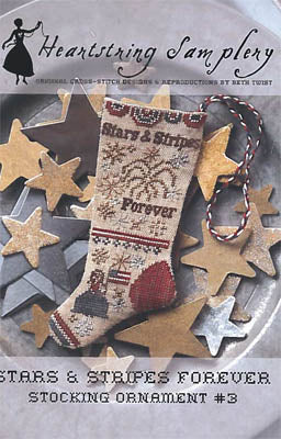 Stars & Stripes Forever: Stocking Ornament #3 - Heartstring Samplery