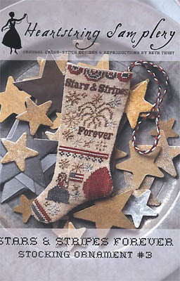 Stars & Stripes Forever Stocking Ornament #3 - Heartstring Samplery