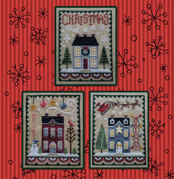 Christmas House Trio - Waxing Moon Designs