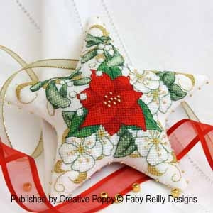 Poinsettia Star Ornament - Faby Reilly Designs