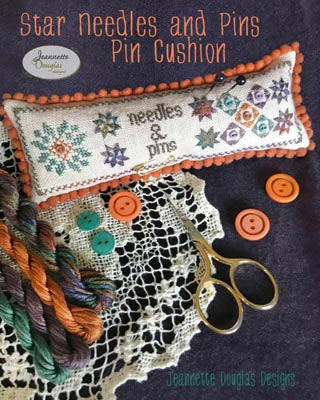 Star Needles and Pincushion - Jeannette Douglas Designs