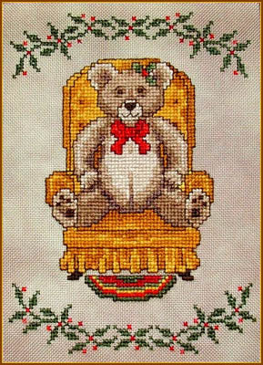 Christmas Teddy - Cross-Point Designs