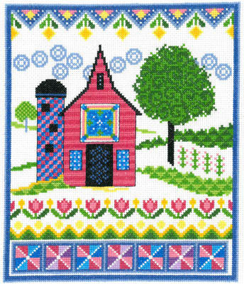 Barn with Spring Quilts - Imaginating