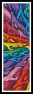 Teardrop Spiral Fractal Bookmark - Artecy Cross Stitch