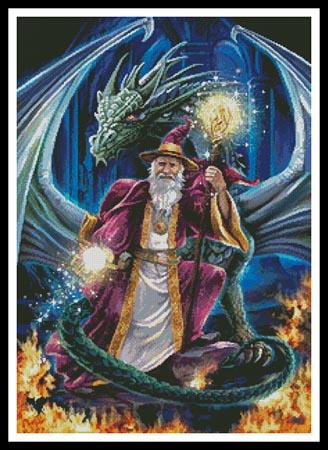 Wizard With Dragon - Artecy Cross Stitch