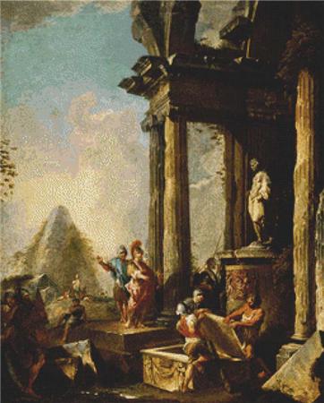 Alexander The Great At The Tomb Of Achilles - X Squared Cross Stitch