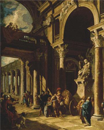 Alexander The Great Cutting The Gordian Knot - X Squared Cross Stitch